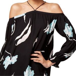 1. State Women's Modern Floral Off Shoulder Smocked Sleeve Knit Sexy Blouse S